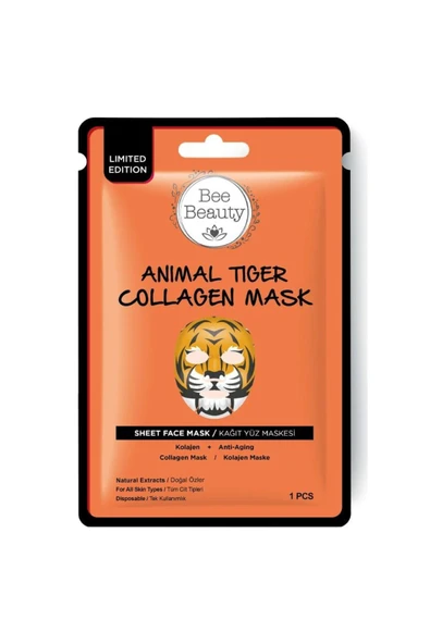 Bee Beauty Aloe Vera Kolajen Yüz Kremi 50 ml Animal Kağıt Maske Set 3 X 25 Gr - Resim 4
