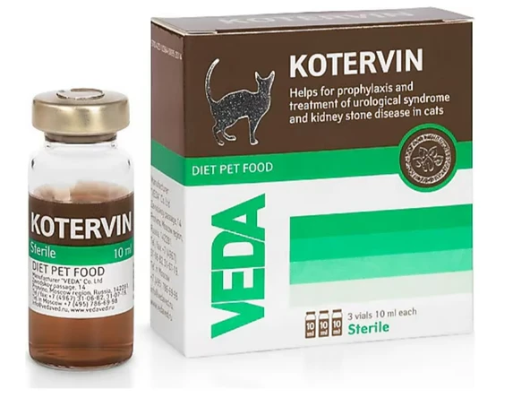 Veda Kotervin Kedi Strüvit Taşları Problemlerinde Tedaviye Destek Solüsyon ürün görseli 1