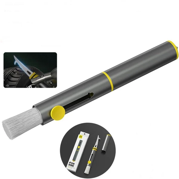 Çok Fonksiyonlu Klima Temizleme Fırçası Lastik Taş Sökücü Kanca ve Acil Durum Cam Kırıcı Çekiç ürün görseli 1