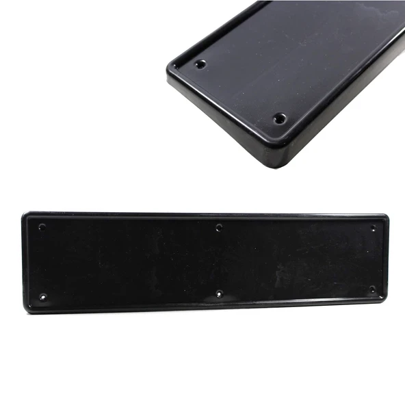 Plastik Ön Tampon Plaka Altlığı Eğimli Era Plakalık Siyah ürün görseli 1