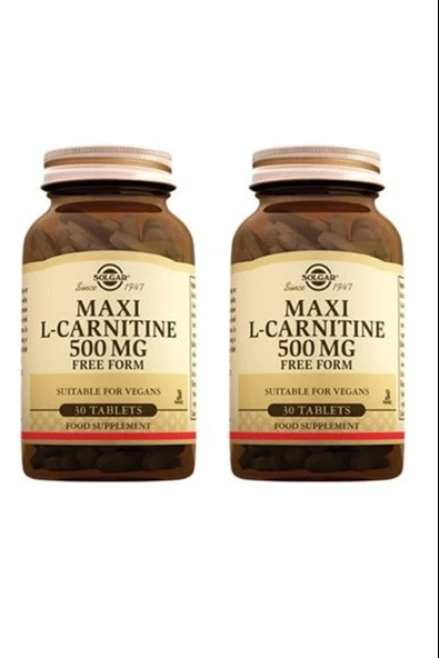 Solgar L-Carnitine 500 mg 30 Tablet 2 Adet ürün görseli 1