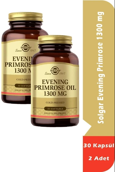 Solgar Evening Primrose 1300 mg 30 Kapsül 2 Adet ürün görseli 1