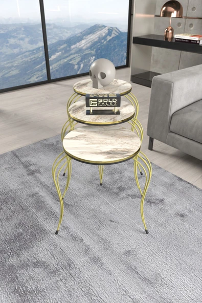 ZİGON SEHPA LÜKENS ÇİFT GOLD EFES ürün görseli 1