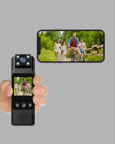 Mini Güvenlik Kamerası 1080P 3MP Fotoğraf 180° Ayarlanabilir Lens USB Şarjlı - Resim 5