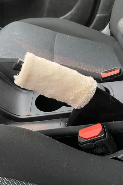 Yumuşak Peluş El Freni Süsü Bej ürün görseli 1