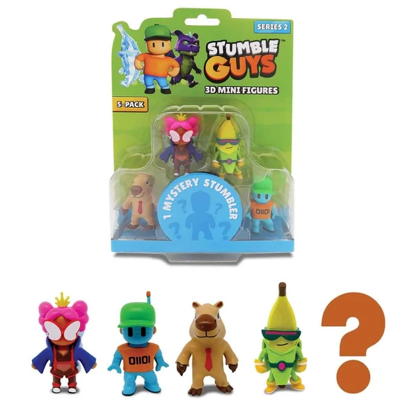 Stumble Guys 5’li Mini Figür Seti S2 TUY14000 Capybara ürün görseli 1