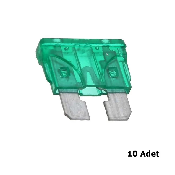 Standart Bıçak Sigorta 10'lu 30 Amper Yeşil ürün görseli 1