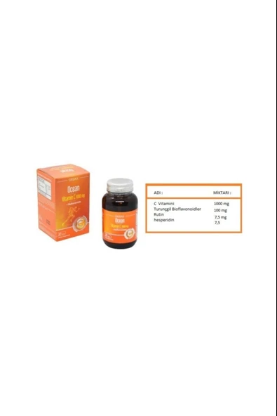 Ocean Vitamin C 1000 mg 30 Tablet 2 Adet - Resim 3