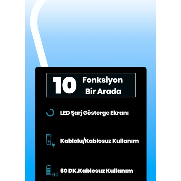 Goldmaster GM-7143 Oscar 9 in 1 Erkek Bakım Seti - Resim 3