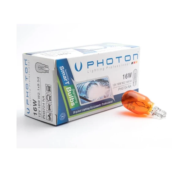 Photon T15 Ampul Koyu Turuncu 12v 2'li ürün görseli 1