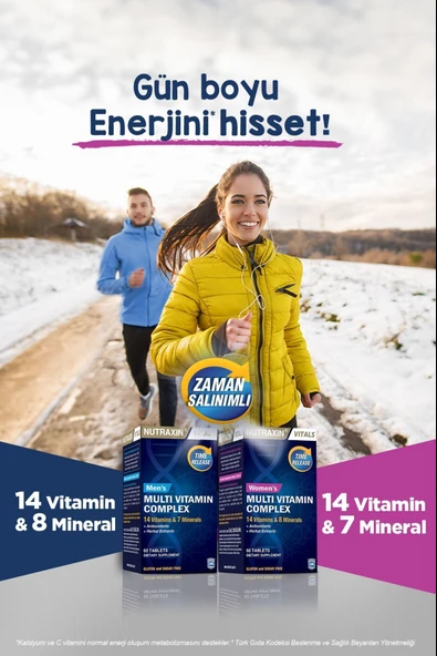 Nutraxin Multivitamin Mineral Complex Erkek 60 Tablet 2 Adet - Resim 2