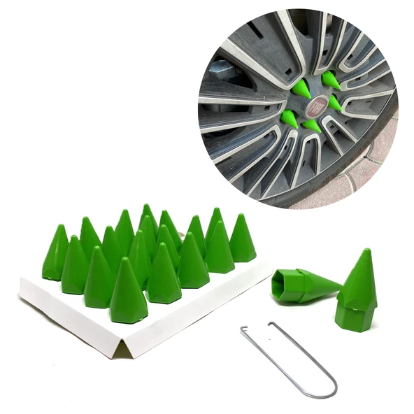 Sivri Mermi Bijon Kapağı Sökme Aparatlı Yeşil 17mm ürün görseli 1