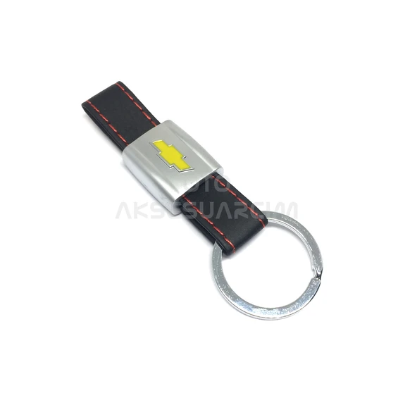 Chevrolet Derili Ortası Metal Oto Anahtarlık Siyah Krom ürün görseli 1