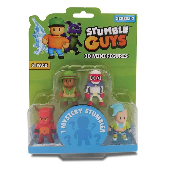 Stumble Guys 5’li Mini Figür Seti S2 TUY14000 Red Demon - Resim 3