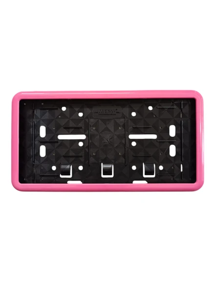 Çerçeveli Dikdörtgen Plakalık Plaka Altlığı Pembe  32x17 cm ürün görseli 1