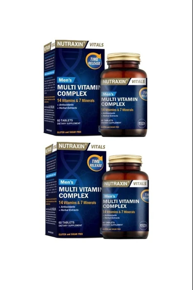 Nutraxin Multivitamin Mineral Complex Erkek 60 Tablet 2 Adet ürün görseli 1