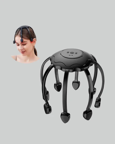 Taşınabilir Kafa Masaj Cihazı Eller Serbest 360° Profesyonel Masaj - Resim 5