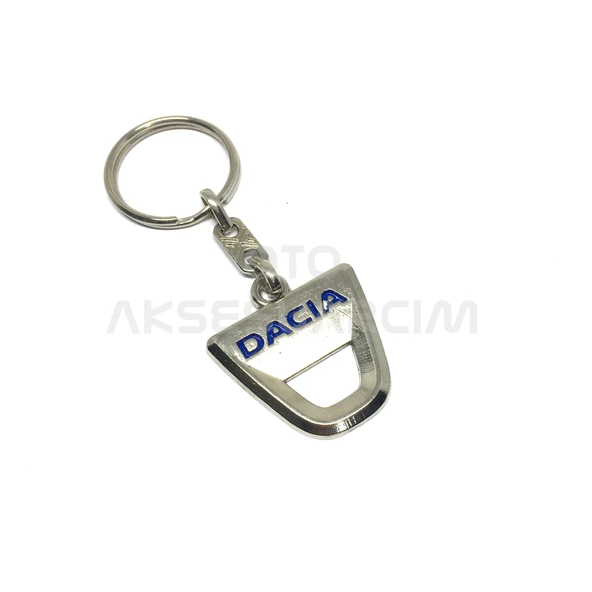 Dacia Metal Oto Anahtarlık Krom Mavi ürün görseli 1