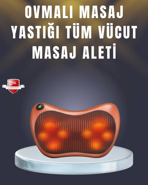 Çok Fonksiyonlu Boyun Bel Sırt Masaj Yastığı Araç İçi Uyumlu ürün görseli 1