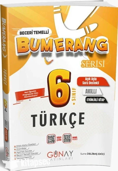Günay 6.sınıf Etkinlikli Türkçe Akıllı Kitap Bumerang ürün görseli 1