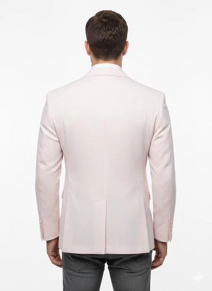 Erkek  Blazer Ceket – Slim Fit, Tek Düğme, Şık Davet ve İş Kombin Ceketi - Resim 8