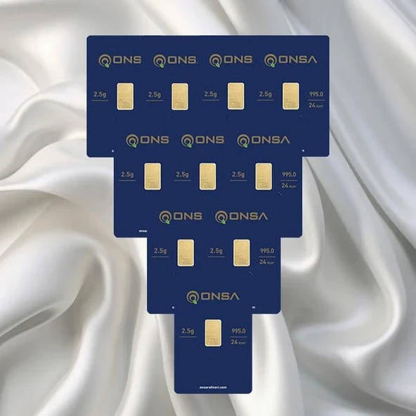 10 Adet 2.5 Gr 24 Ayar Onsa Gram Altın ürün görseli 1