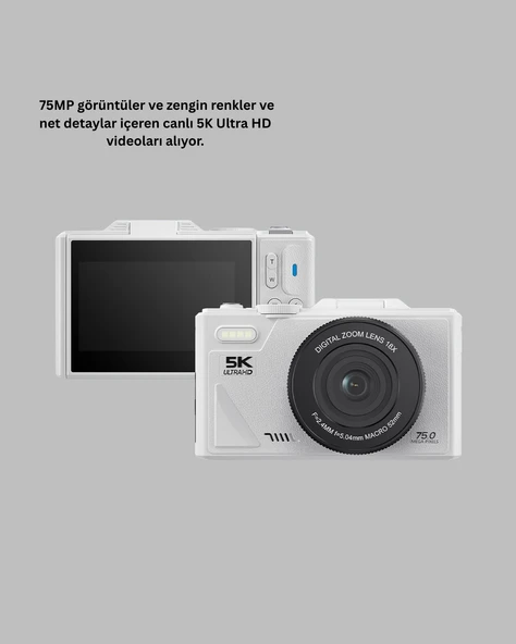 5K Dijital Kamera Otofokus WiFi Aktarım ve 18x Dijital Zoom - Resim 4