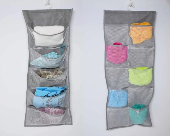 Dolap İçi Asılabilir İç Çamaşırı Dolap Düzenleyici - 15 Gözlü - Resim 2