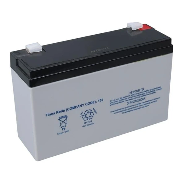 Yokohama YH-612 6 Volt - 12 Amper Akü (150X50x94 Mm) - Resim 2
