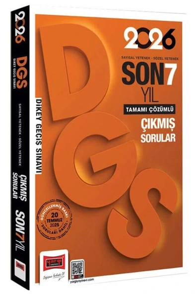 Yargı 2026 Dgs Sayısal Sözel Son 7 Yıl Çıkmış Sorular ürün görseli 1