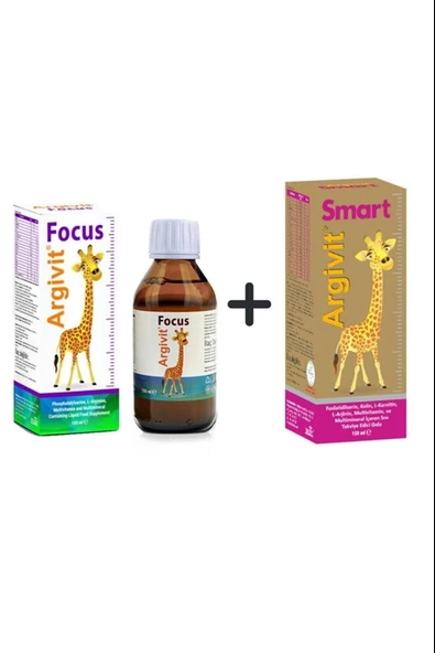 Argivit Focus 150 ml + Smart Şurup 150 ml ürün görseli 1