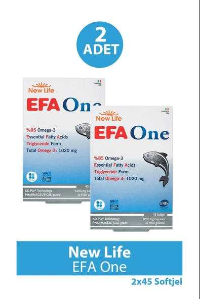 New Life Efa One Omega-3 45 Kapsül 2 Adet ürün görseli 1