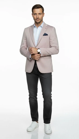 Erkek  Blazer Ceket – Slim Fit, Tek Düğme, Şık Davet ve İş Kombin Ceketi - Resim 7