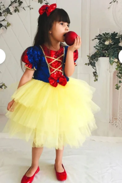 Pamuk Prenses Doğum Günü Parti Abiye Elbise 1/10 Yaş - Resim 2