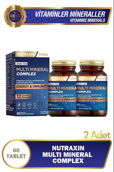 Nutraxin Multi Mineral Complex 60 Tablet 2 Adet ürün görseli 1