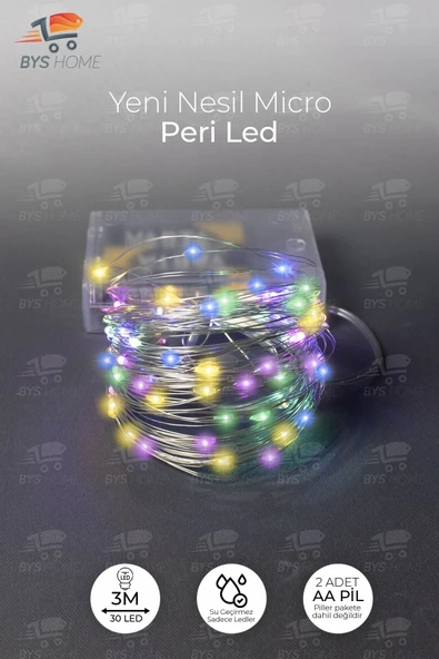 Dekoratif 2 Metre Yapay Yapraklı Tel Şeritli Sarmaşık + 3 Metre Peri Led - Resim 8