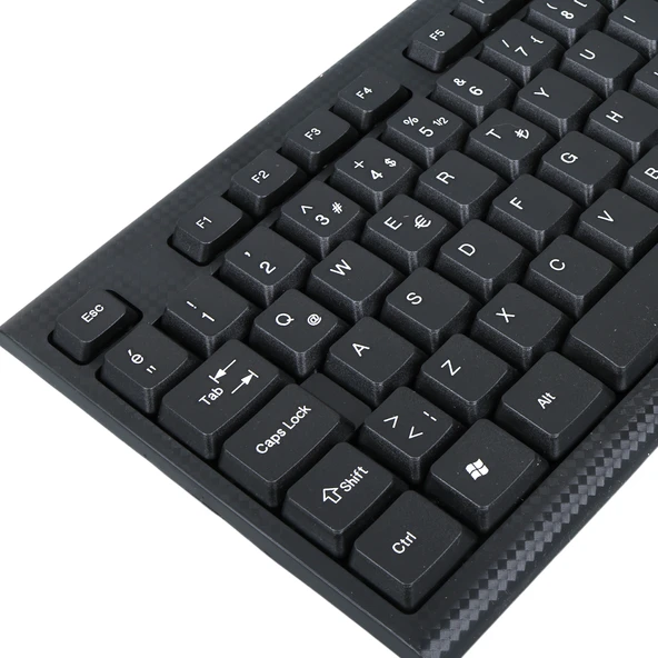 HELLO HL-4809 STANDART KABLOLU SİYAH USB Q KLAVYE - Resim 3