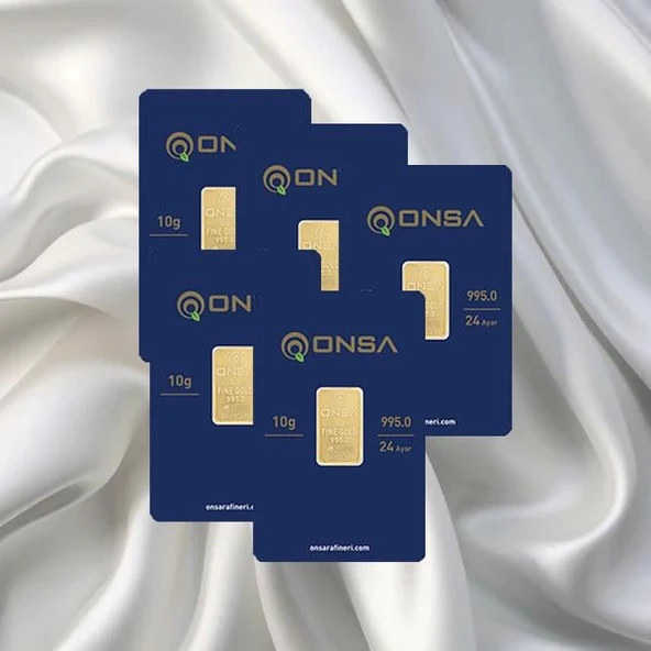 5 Adet 10 Gr 24 Ayar Onsa Gram Altın ürün görseli 1