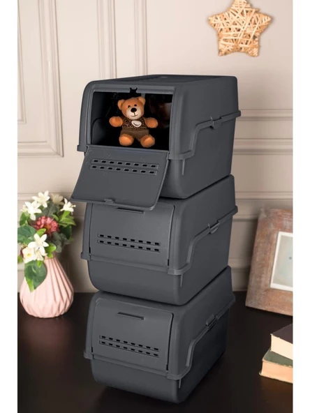 Geseus Motek 8 Lt Organizer 2’li Çok Amaçlı Kapaklı Saklama Kutusu - Resim 4