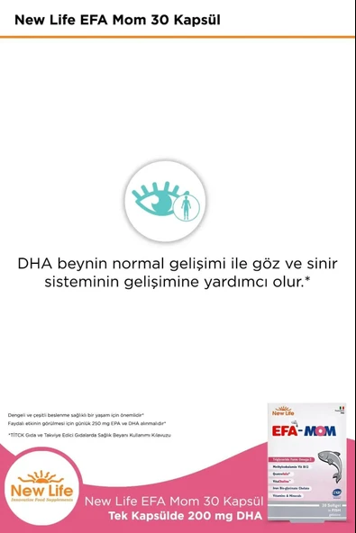 New Life EFA Mom 30 Kapsül 2 Adet - Resim 4