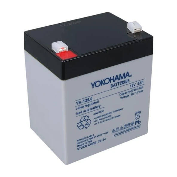 Yokohama YH-125.0 12 Volt - 5 Amper Akü (90X70x101 Mm) ürün görseli 1
