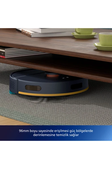 HomeRun 2100 Serisi Aqua İstasyonlu Lacivert Robot Süpürge, XU2100/10 - Resim 8