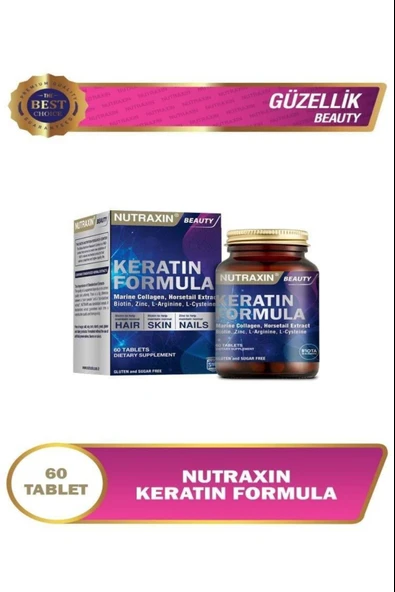 Nutraxin Keratin Formula 60 Tablet ürün görseli 1
