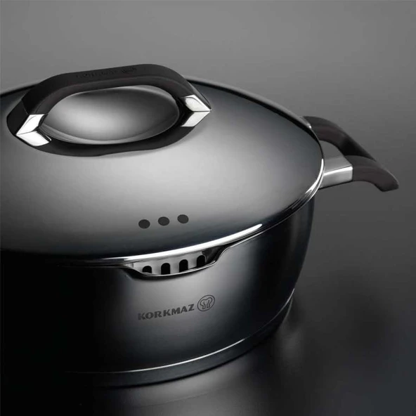 Korkmaz A1054 Esta Kısa Tencere 24 x 8 cm - Resim 2