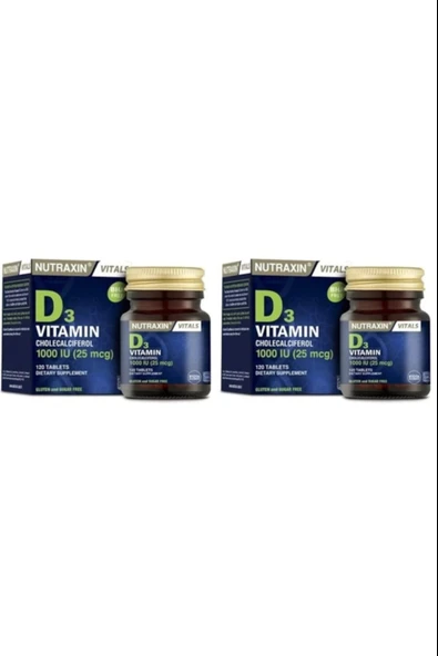 Nutraxin Vitamin D3 120 Tablet 2 Adet ürün görseli 1