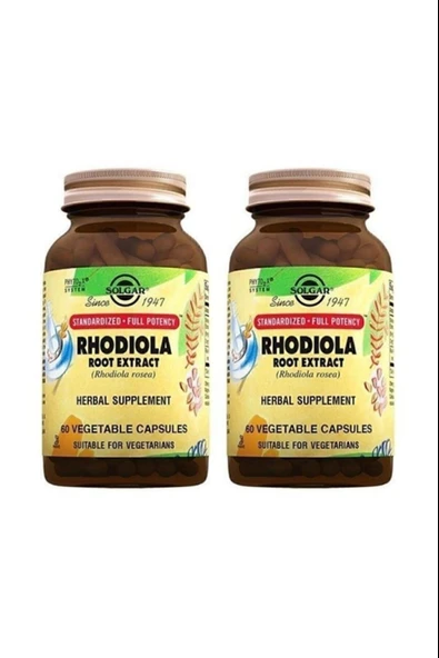 Solgar Rhodiola Root Extract 60 Kapsül 2 Adet ürün görseli 1