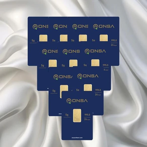 10 Adet 5 Gr 24 Ayar Onsa Gram Altın ürün görseli 1