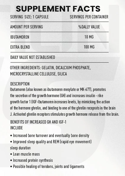 MK-677 Zeus Nutrition Most Higher IGF-1 60 Kapsül - Resim 2