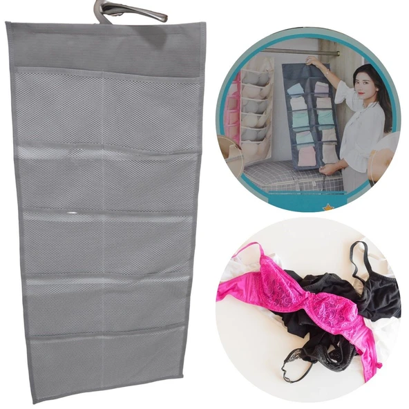 Dolap İçi Asılabilir İç Çamaşırı Dolap Düzenleyici - 15 Gözlü - Resim 3