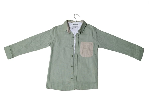 CEP DETAYLI T-SHIRTLÜ ERKEK GÖMLEK ürün görseli 1